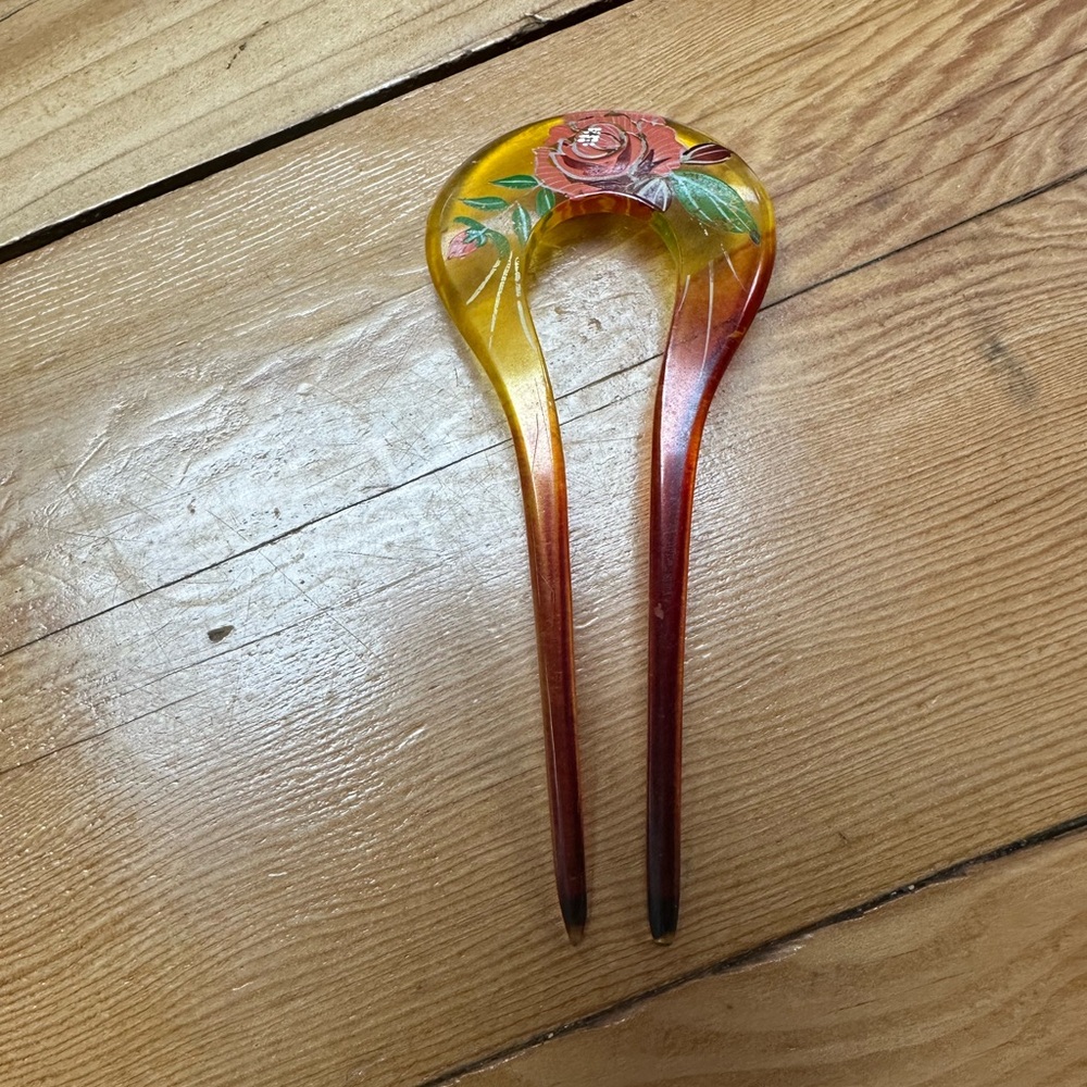 Vintage Floral Hair Fork